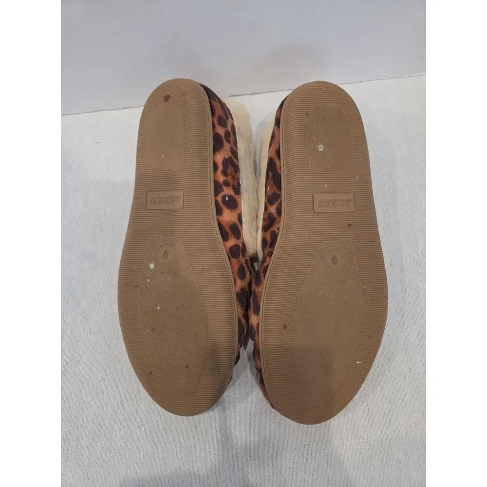 J. Crew Slippers Cheetah Print Women's Size US9